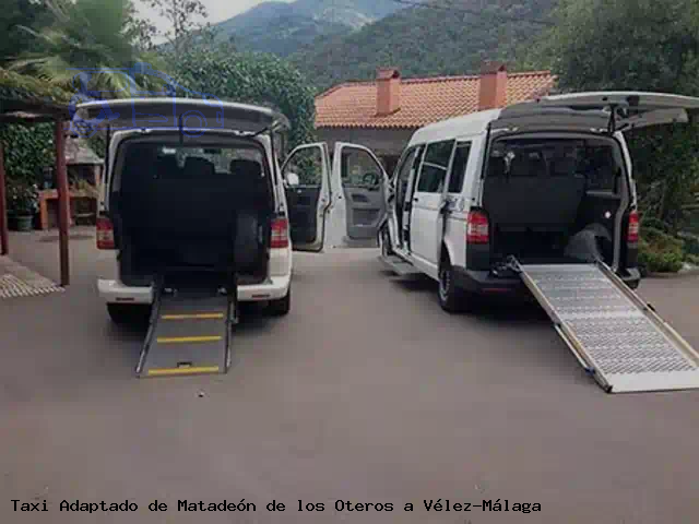 Taxi accesible de Vélez-Málaga a Matadeón de los Oteros